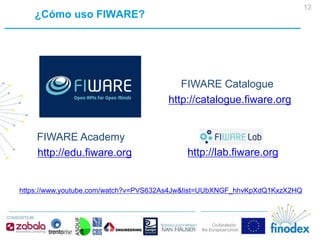 ¿Cómo uso FIWARE?
12
http://edu.fiware.org
http://catalogue.fiware.org
http://lab.fiware.org
FIWARE Academy
FIWARE Catalog...