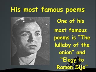 His first book of poems Called ``perito en lunas´´ was published in 1933 It consists of 42 poems