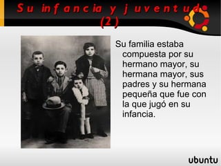 Su infancia y juventud Nació el 30 de Octubre de 1910 en una familia muy humilde y pobre que se dedicaba al ganado. La mayoría de su ganado eran cabras y ovejas. 