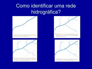 Como identificar uma rede
hidrográfica?
 