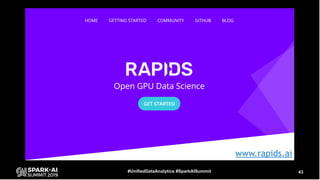 Accelerating Apache Spark by Several Orders of Magnitude with GPUs and RAPIDS Library Slide 43