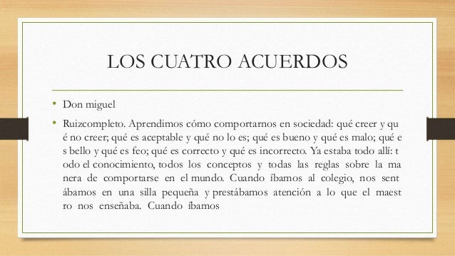 Miguel Ruiz Los Cuatro Acuerdos