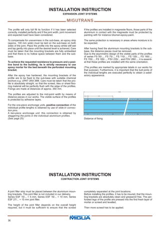 INSTALLATION INSTRUCTION
                                                       EXPANSION JOINT SYSTEMS

                 ...