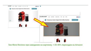 See More Reviews при наведении на картинку. + 20-40% переходов на Amazon
 