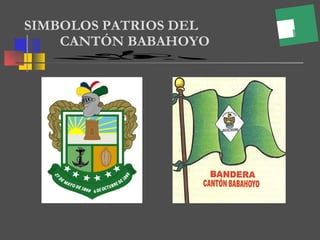 SIMBOLOS PATRIOS DEL CANTÓN BABAHOYO 