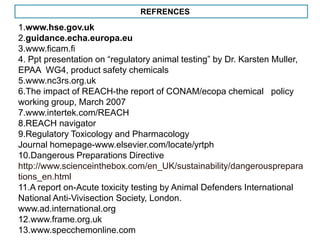To enhance innovation in and the competitiveness of the EU chemicals industry