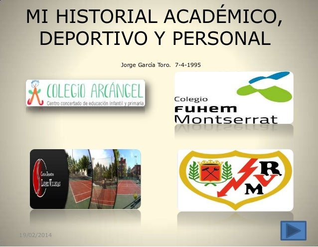 Mi Historial Academico Deportivo Y Personal