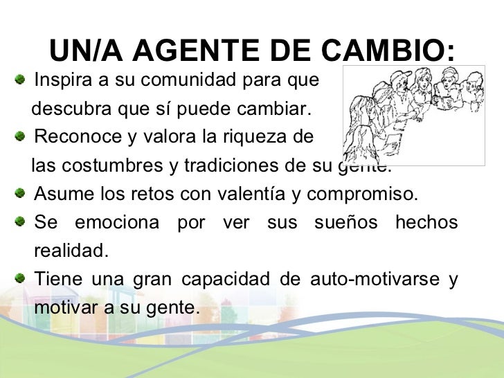 Modulo II Tema 3.Ser agente de cambio