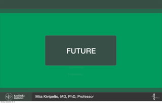Loneliness
Loneliness
FUTURE
Miia Kivipelto, MD, PhD, Professor
Monday, September 16, 13
 