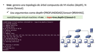 MININET SDN Arquitectura de redes virtuales SDN | PPTX