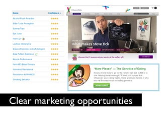 Clear marketing opportunities	

 