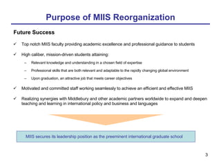 Miis Reorganization | PPT