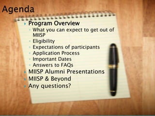 MIISP Info Session | PPTX