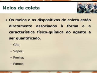 Aula 003   risco químico - coleta