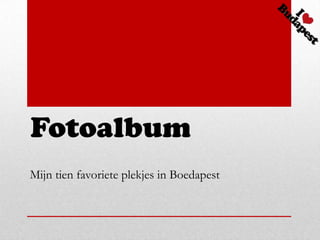 Fotoalbum
Mijn tien favoriete plekjes in Boedapest
 