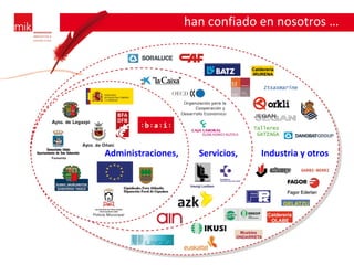 han confiado en nosotros … Administraciones, Servicios, Industria y otros 