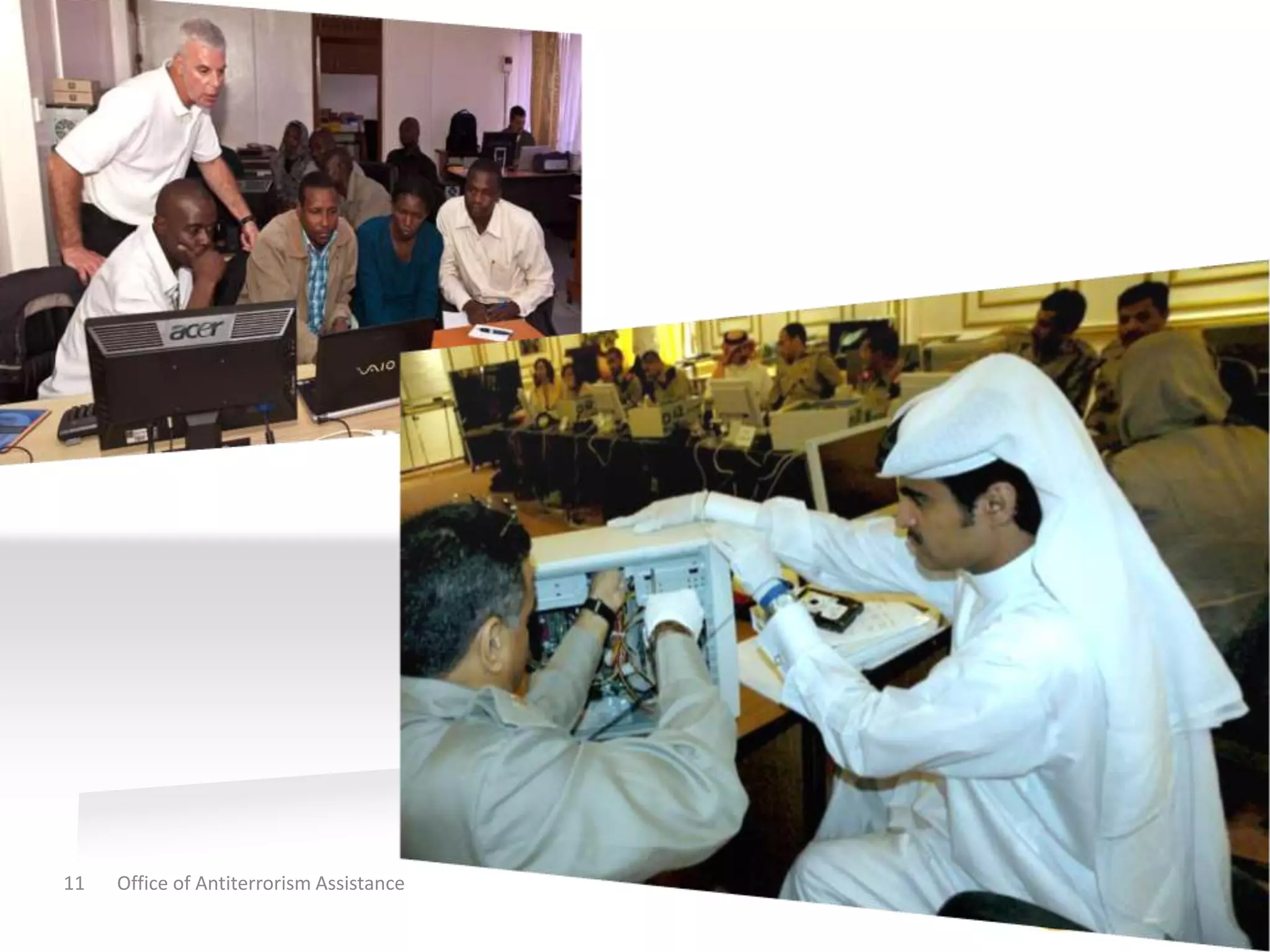 Establish senior level awareness and buy-in to broad training strategic plan.Step 2Deliver courses related to basic evidence recognition and seizure. Establish train-the-trainer program. 