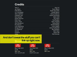 And don’t sweat the stuff you can’t
                 link up right now.
 