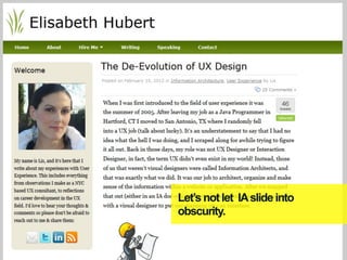 Let’s not let IA slide into
obscurity.
 