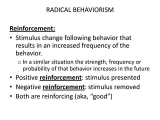 Verbal behavior: Operant, socially mediated behavior