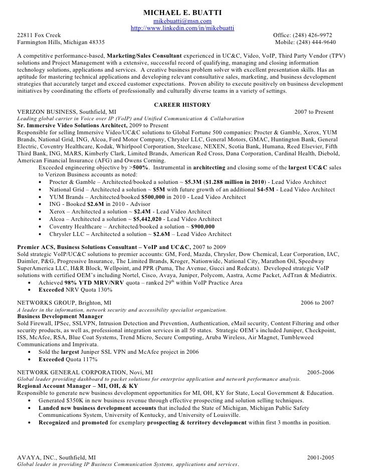 mike buatti s professional resume