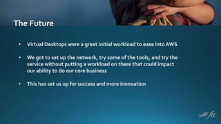 Virtual Desktop Workload Virtual Desktops on AWS by Mike Burke, Farm Credit Canada | PPTX