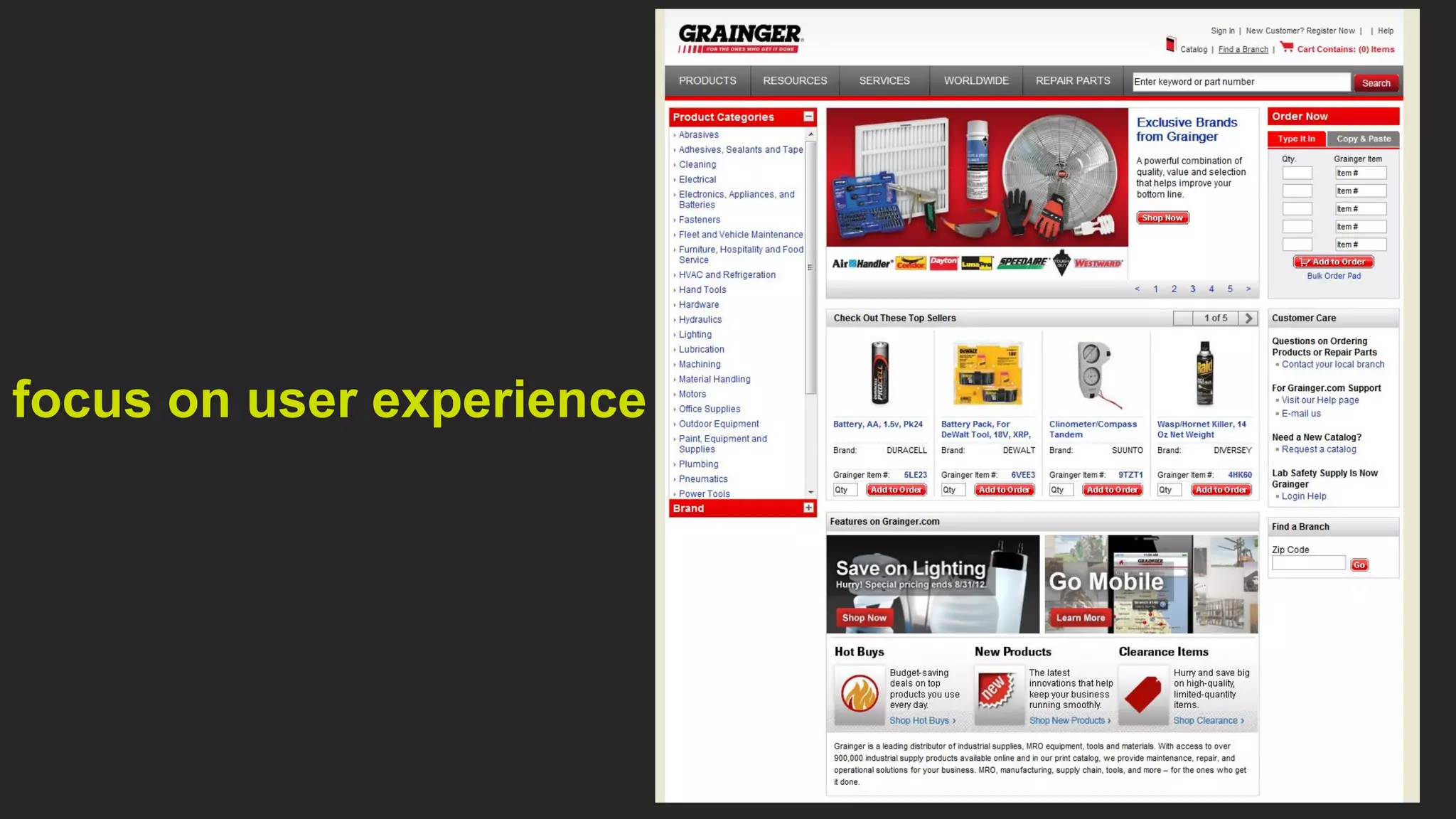 focus on user experience
 