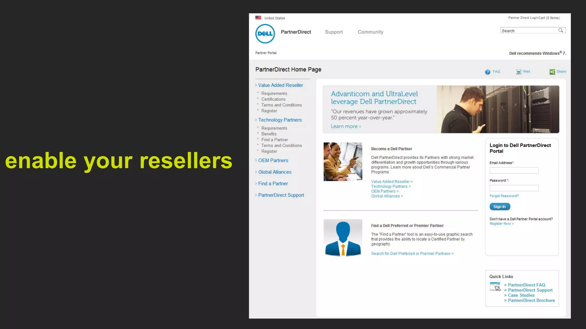 enable your resellers
 