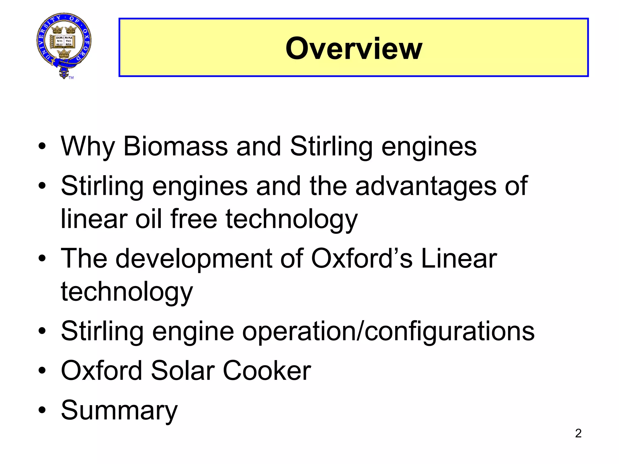 Cambridge | Jan-14 | Biomass-fuelled Stirling Engine for off-grid ...