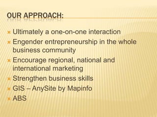 What do we achieve in our programs?Develop a business plan