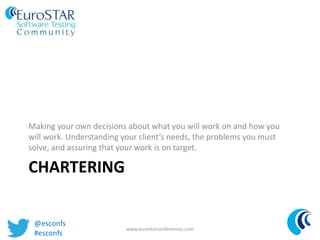 CHARTERING
Making your own decisions about what you will work on and how you
will work. Understanding your client’s needs,...
