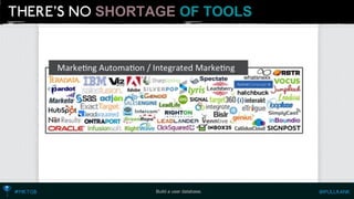 SHORTAGE OF TOOLS 
Build a user database.  