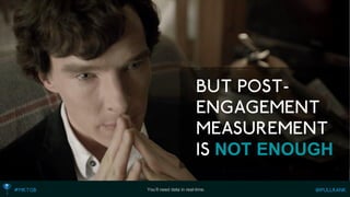 You’ll need data in real-time. NOT ENOUGH  