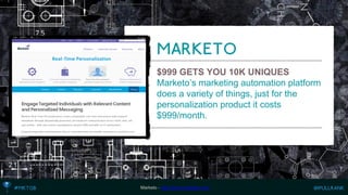 $999 GETS YOU 10K UNIQUES 
Marketo’s marketing automation platform does a variety of things, just for the personalization product it costs $999/month. 
Marketo -http://www.marketo.com  