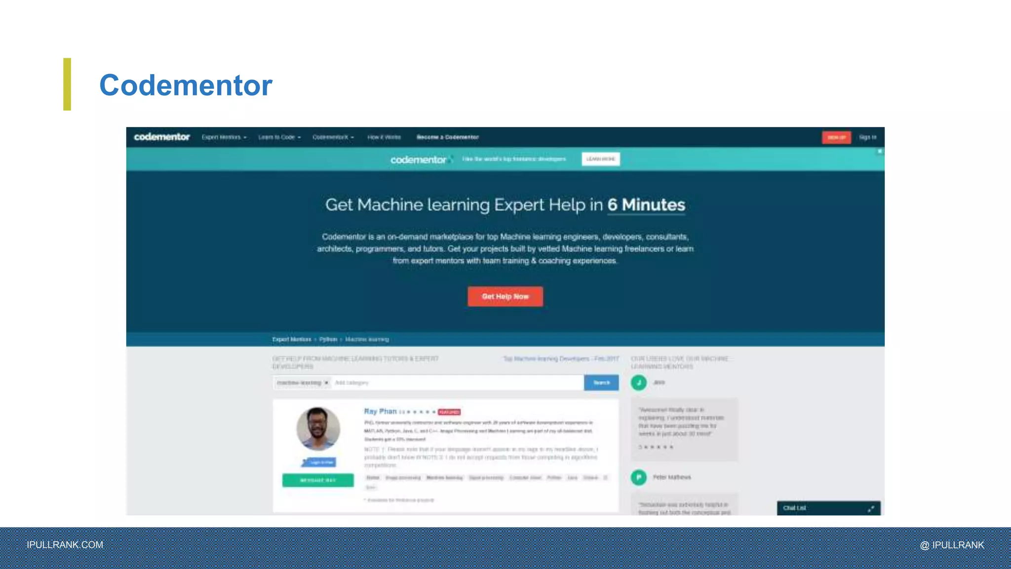 IPULLRANK.COM @ IPULLRANK
Codementor
 