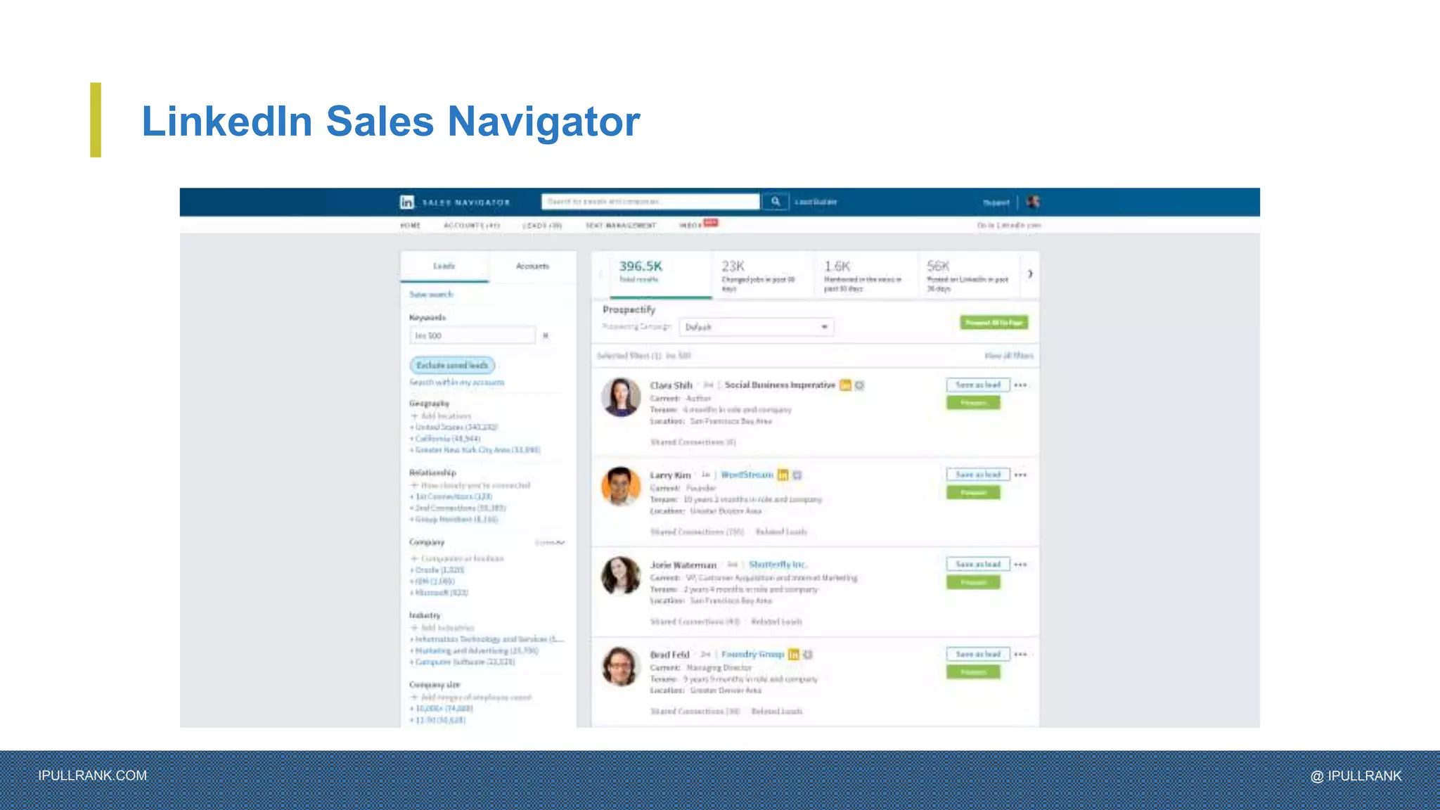IPULLRANK.COM @ IPULLRANK
LinkedIn Sales Navigator
 