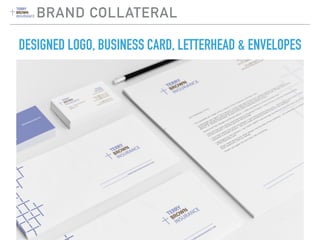 BRAND COLLATERAL
DESIGNED LOGO, BUSINESS CARD, LETTERHEAD & ENVELOPES
 