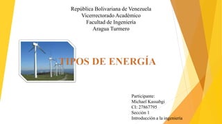 República Bolivariana de Venezuela
Vicerrectorado Académico
Facultad de Ingeniería
Aragua Turmero
Participante:
Michael Kassabgi
CI: 27867795
Sección 1
Introducción a la ingeniería
 