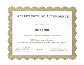 DiSC Certificate 2