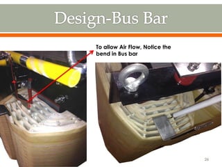 To allow Air Flow, Notice the
bend in Bus bar
26
 
