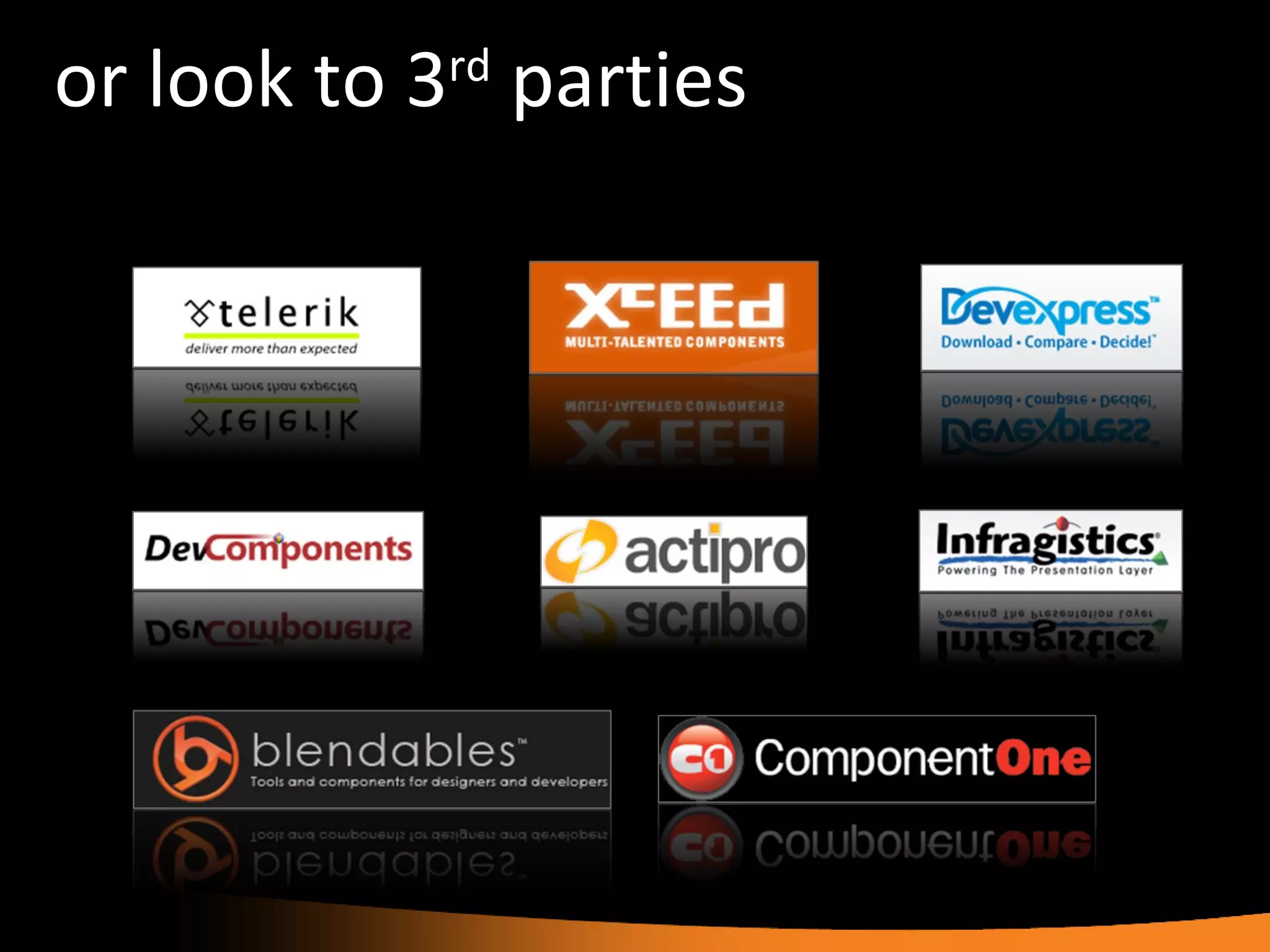 or look to 3 rd  parties 