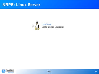 NRPE: Linux Server




                     2012   31
 