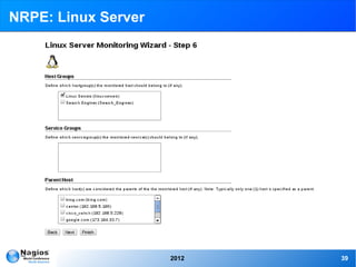 NRPE: Linux Server




                     2012   39
 