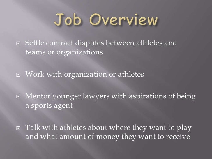 sports agent job description