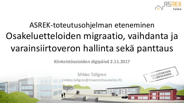 Maanmittauslaitos asrek Maanmittauslaitos asrek