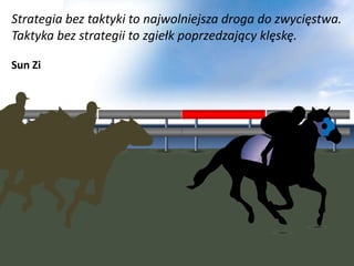 Puzzle 2x2
Strategia bez taktyki to najwolniejsza droga do zwycięstwa.
Taktykasub headline
Your own bez strategii to zgiełk poprzedzający klęskę.


Sun Zi
 