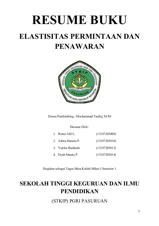 Contoh Makalah Tentang Elastisitasi Permintaan Home