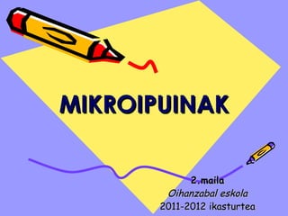 MIKROIPUINAK 2.maila Oihanzabal eskola 2011-2012 ikasturtea 
