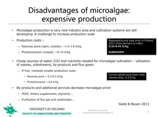 Marjukka Lamminen - Microalgae as protein feeds for dairy cattle ...
