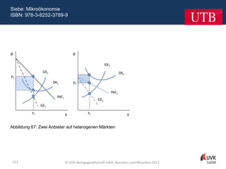 Siebe: Mikroökonomie
ISBN: 978-3-8252-3789-9




Abbildung 67: Zwei Anbieter auf heterogenen Märkten




 113                      © UVK Verlagsgesellschaft mbH, Konstanz und München 2011
 